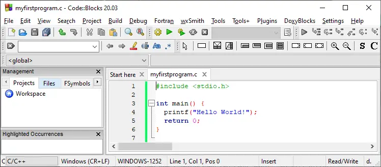 Syntax-C programming language 