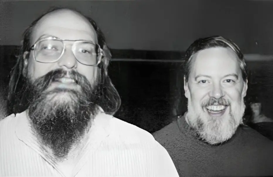 Ken Thompson and Dennis Ritchie 1973