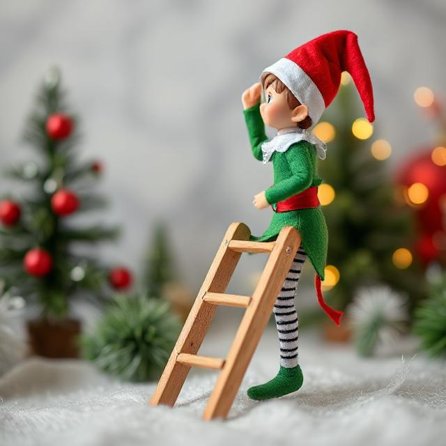 Ladder Elf on the Shelf - ELF ON THE SHELF IDEAS 3