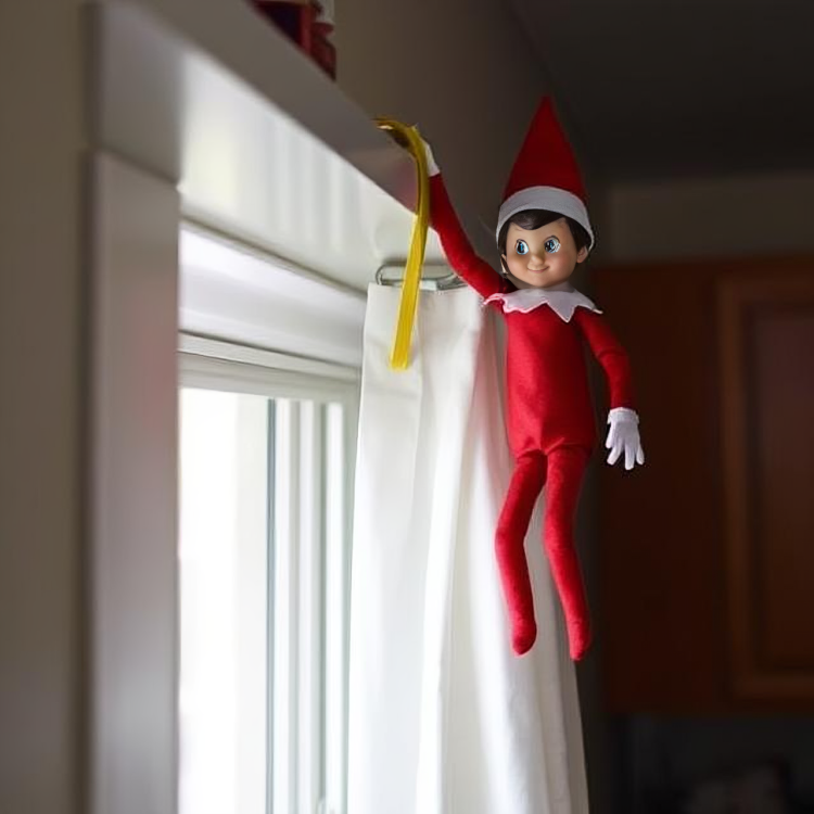 Elf Just Hanging Out -  ELF ON THE SHELF IDEAS 5