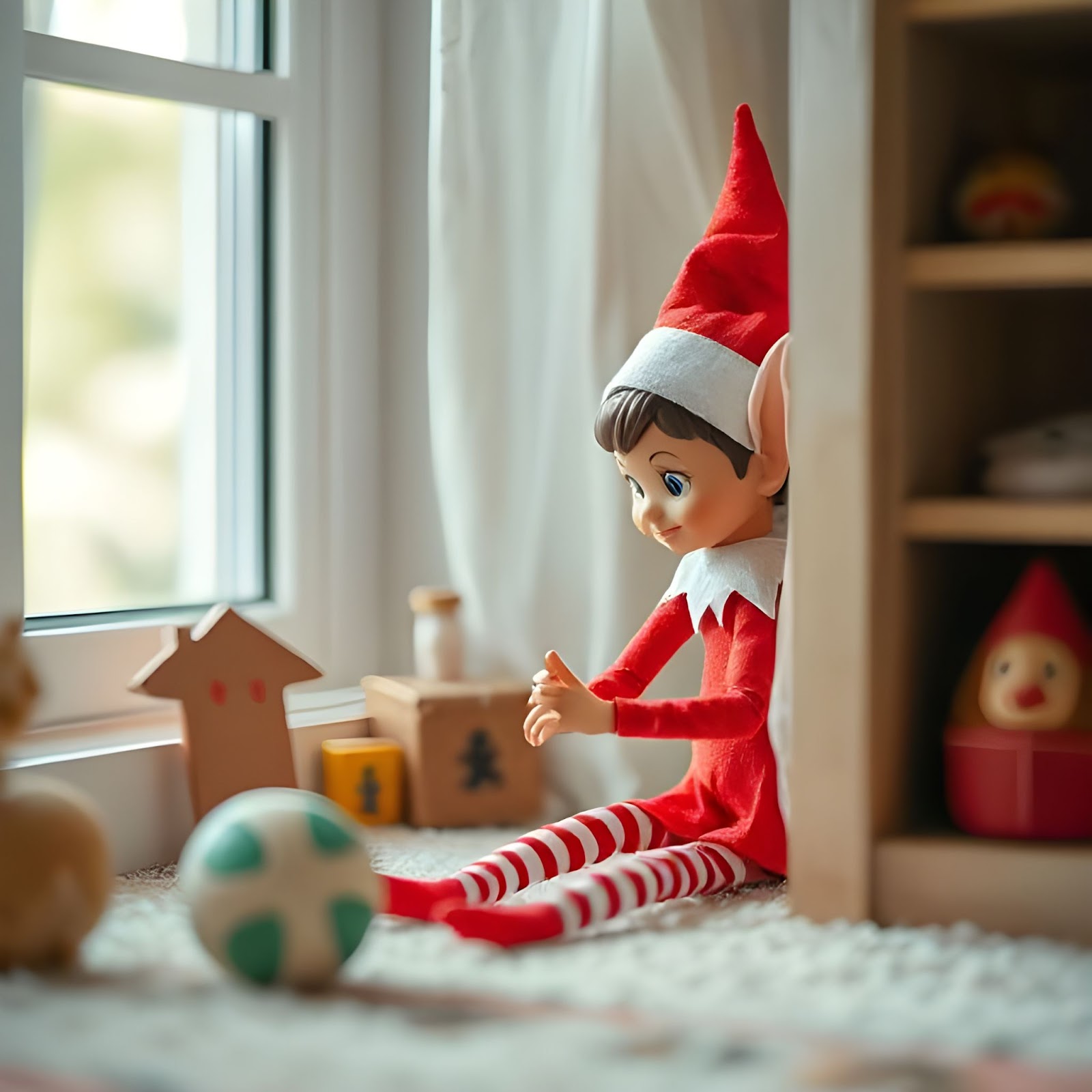 Elf Playing Hide and Seek-  ELF ON THE SHELF IDEAS 8